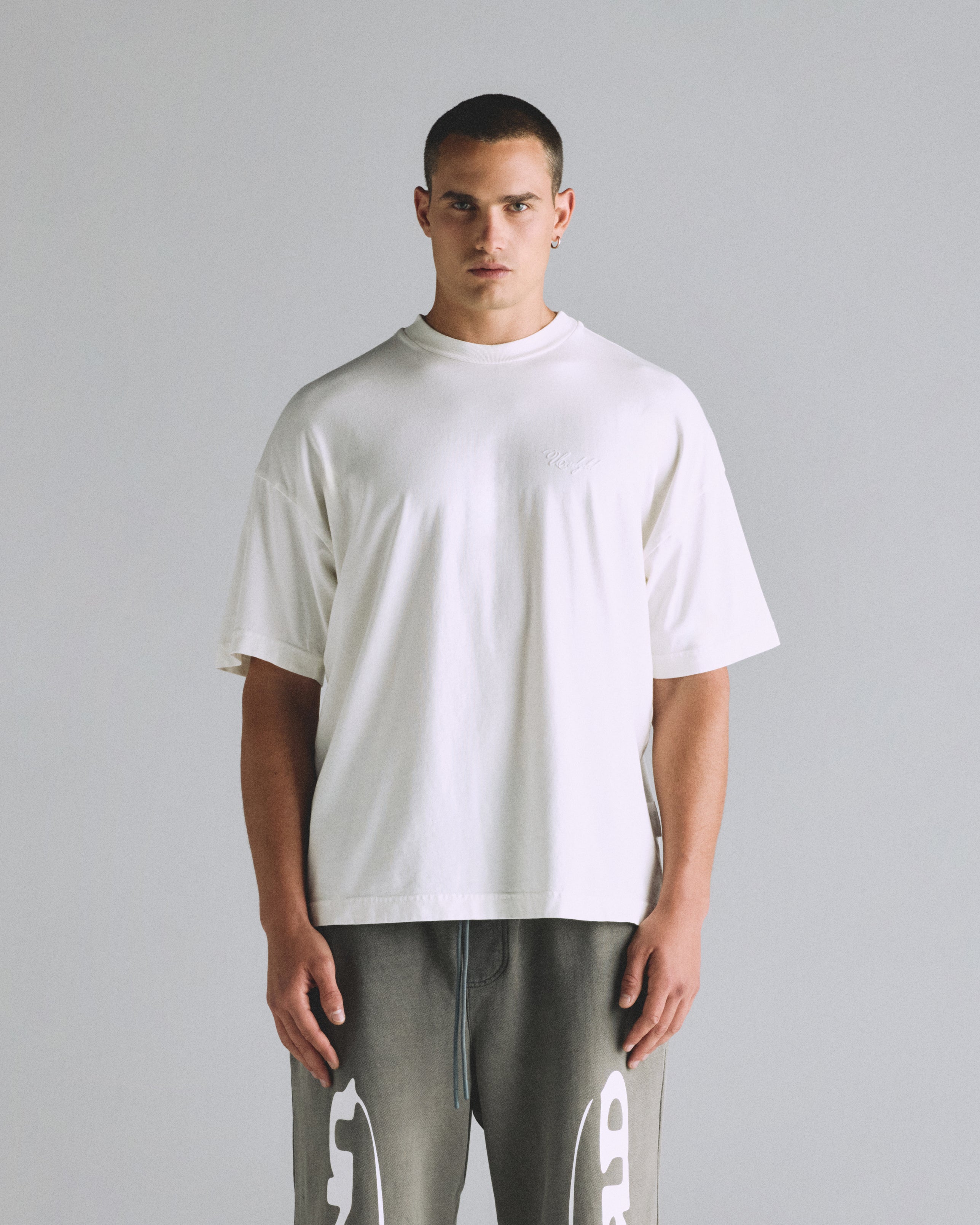BASICS PEACHED TSHIRT WHITE
