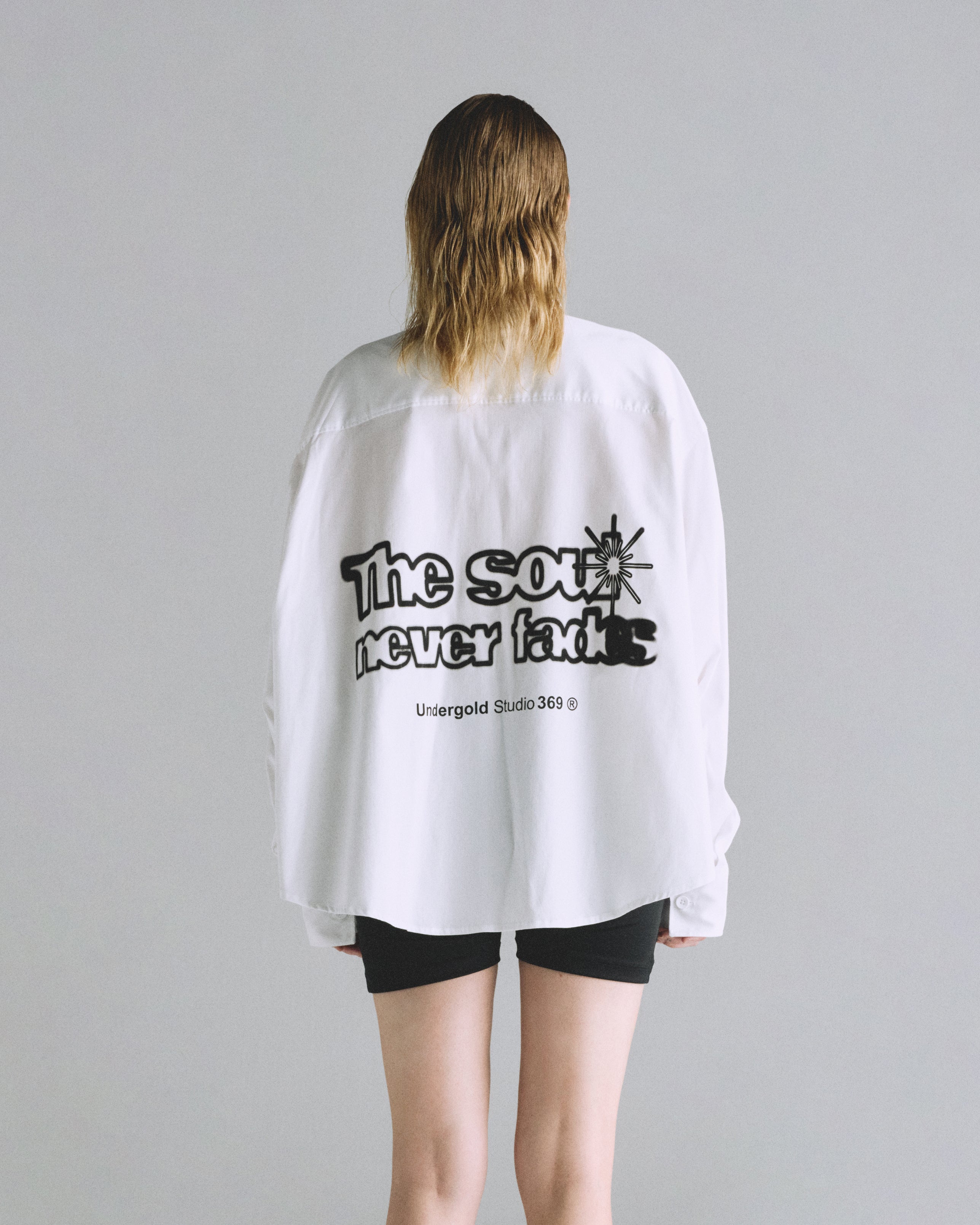HELIOS FACE LONG SLEEVE BOXY SHIRT BONE