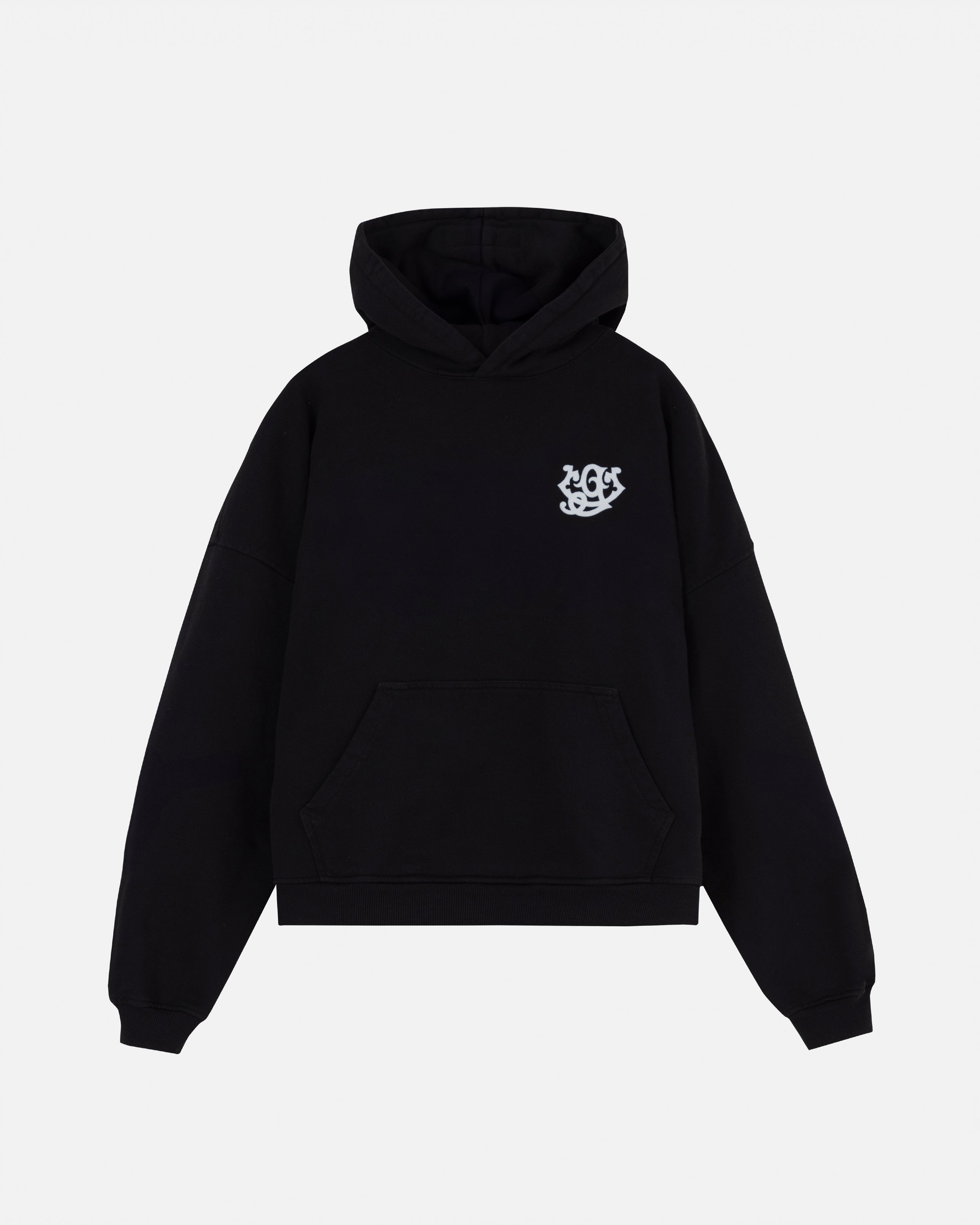 THE PATH MONOGRAM HOODIE BLACK