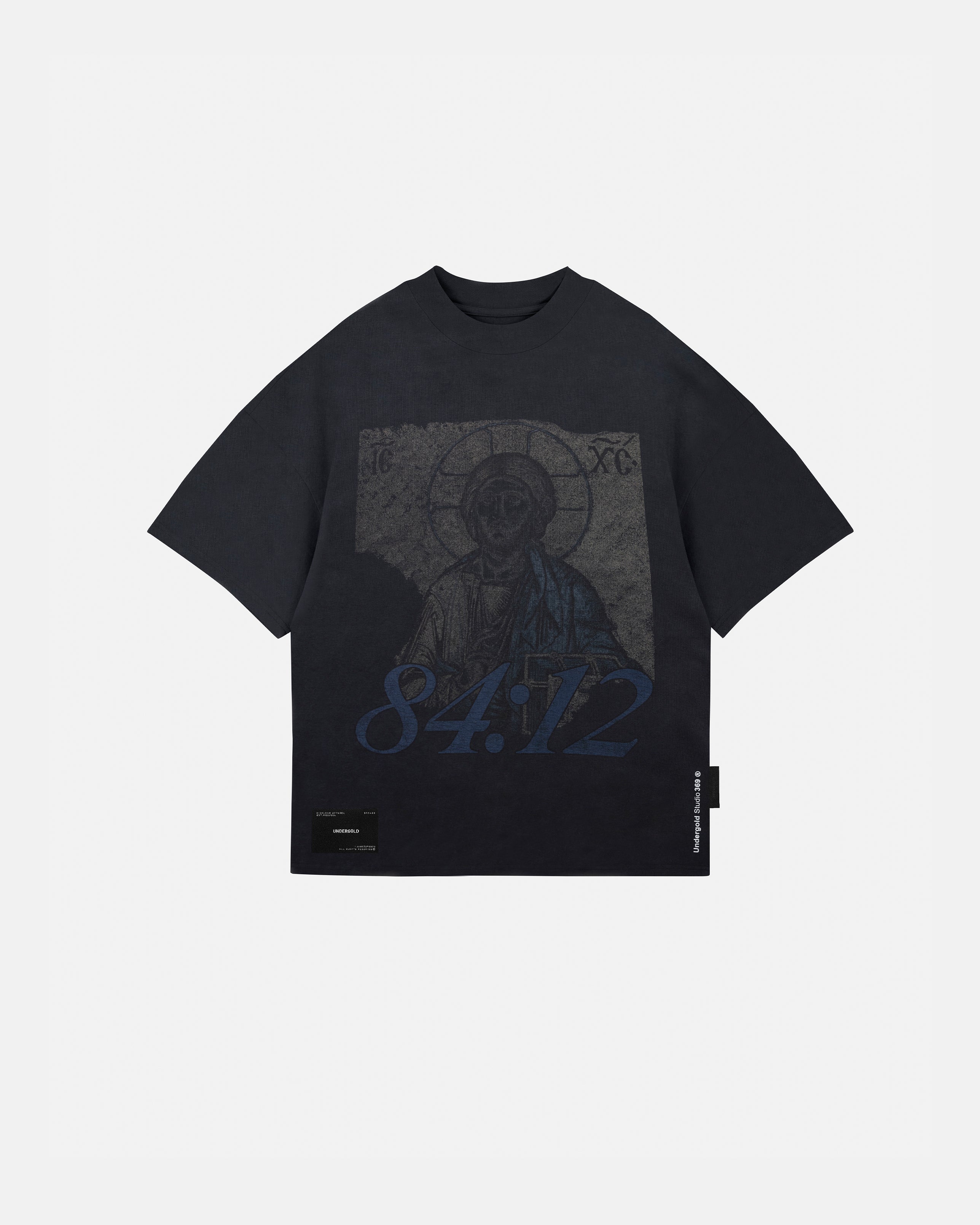 GRATIA PLENA PANTOCRATOR BOXY FIT TSHIRT VINTAGE BLACK
