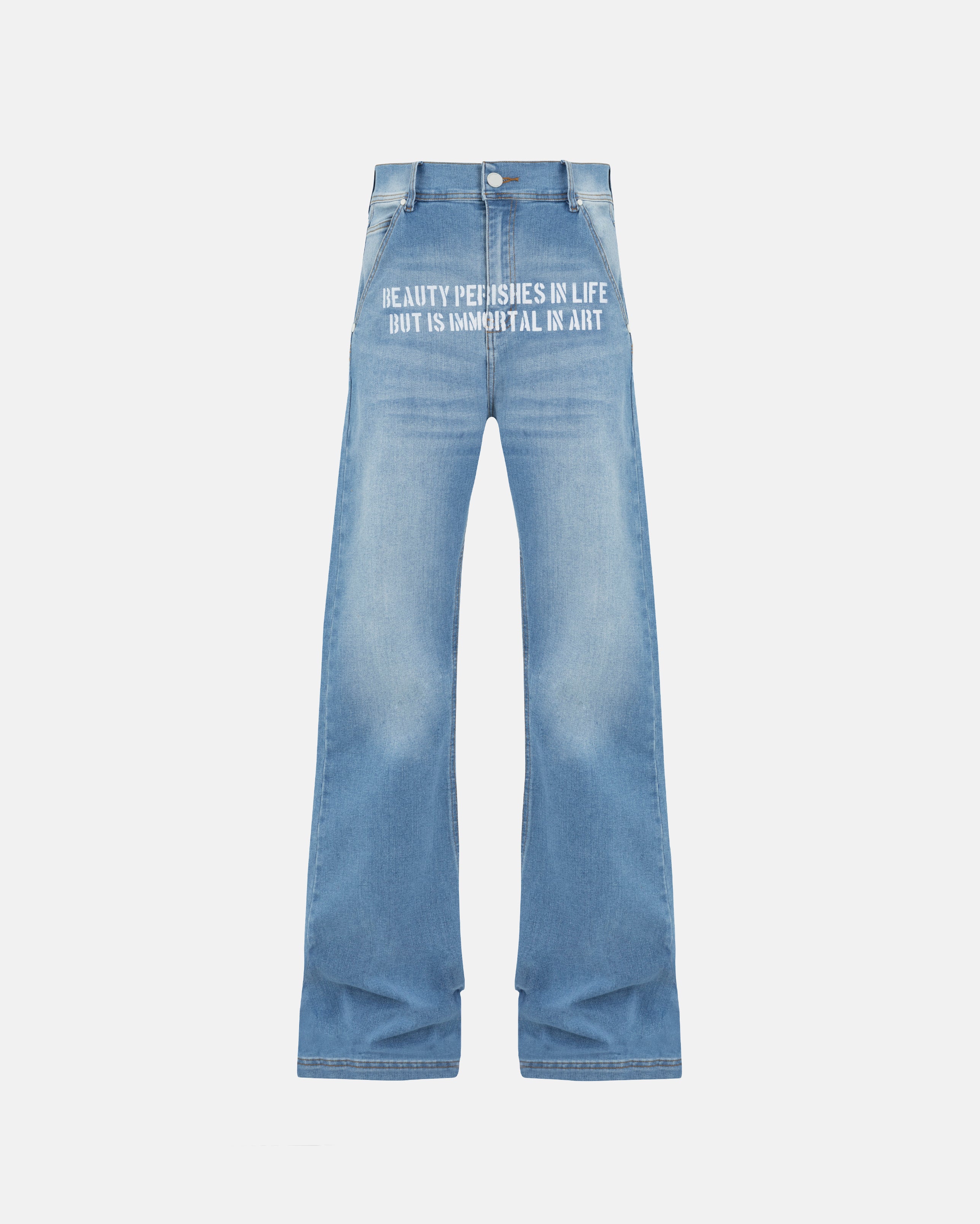 THE PATH BEAUTY FLARE JEAN BLUE