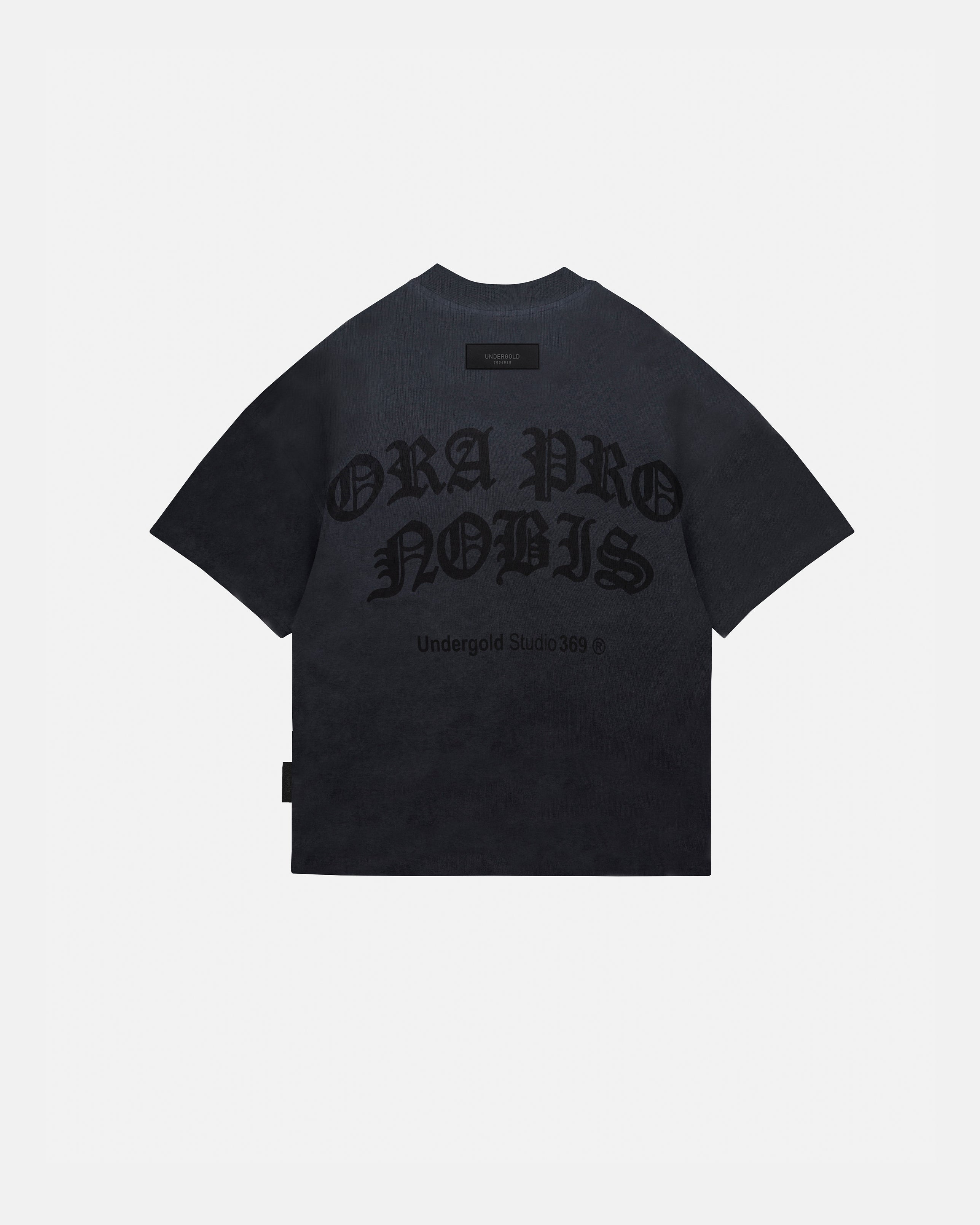 GRATIA PLENA ORA PRO NOBIS BOXY FIT TSHIRT VINTAGE BLACK