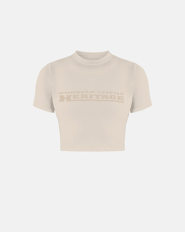 UNDERGOLD - Golden Heritage Raw Baby Tee - Cream