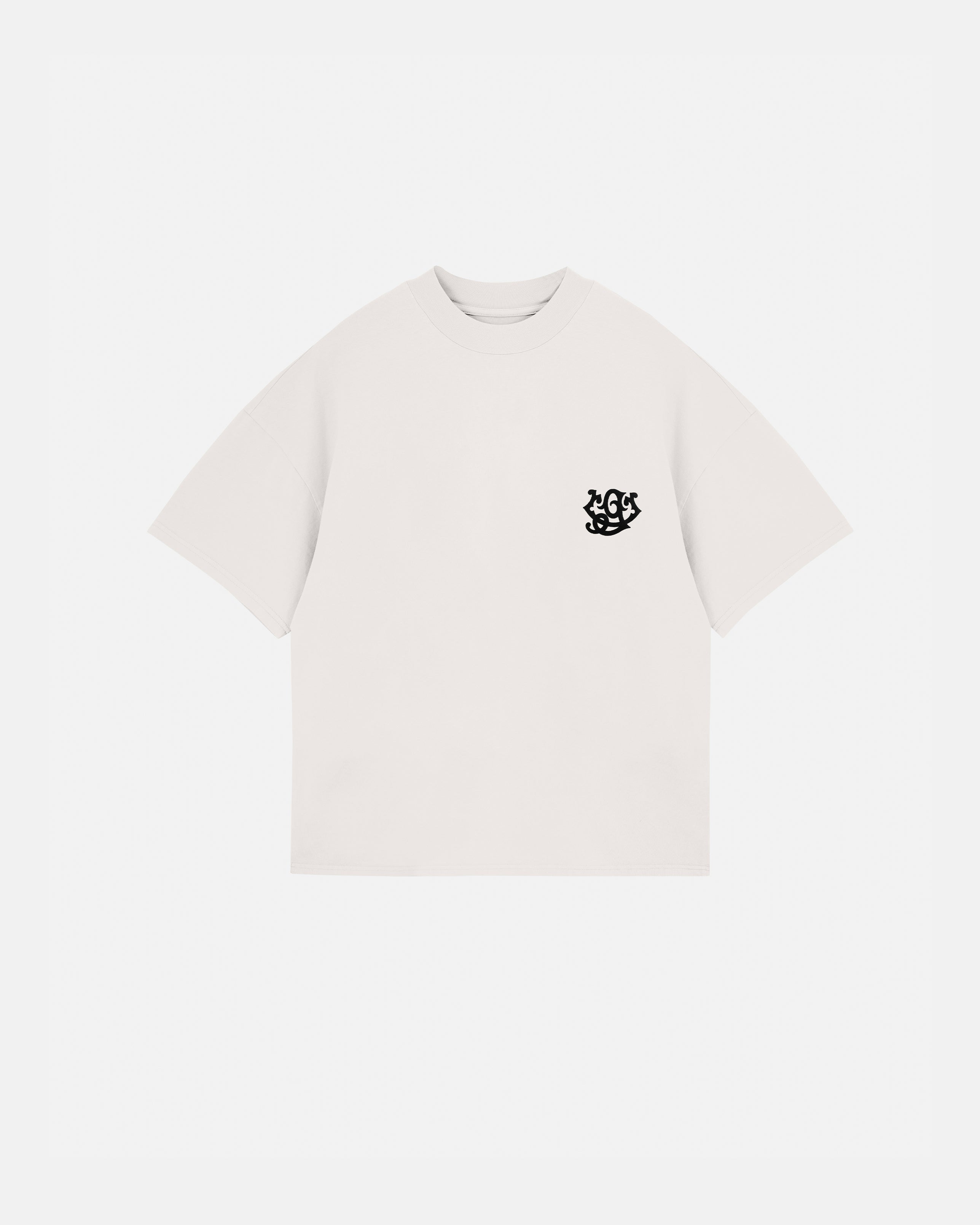 THE PATH MONOGRAM BOXY FIT TSHIRT WHITE