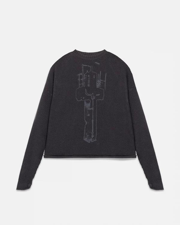 UNDERGOLD - Crewneck Act 1 Cross Slim Fit Knitted - Vintage Gray