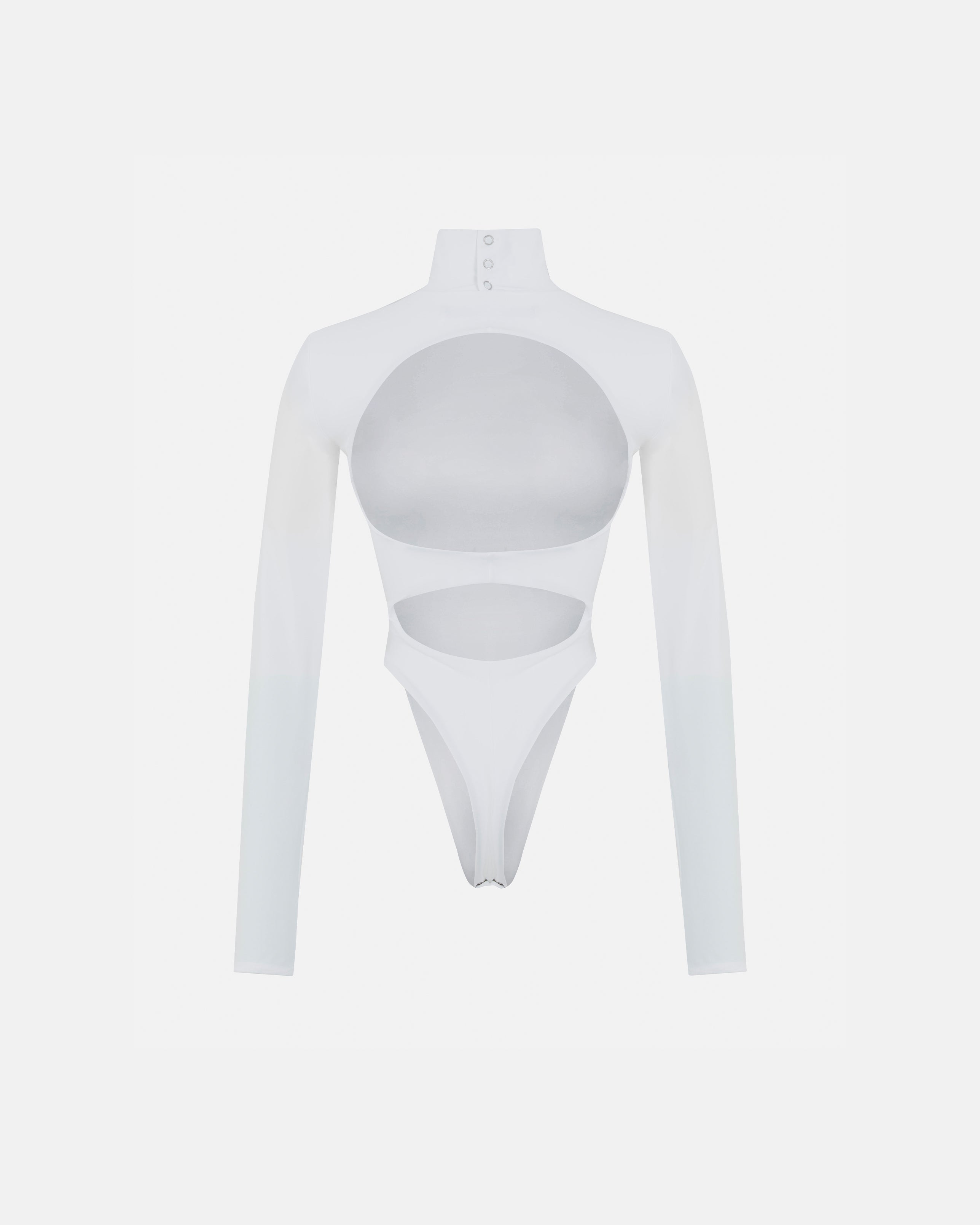 BASICS TURTLENECK BACKLESS BODY WHITE