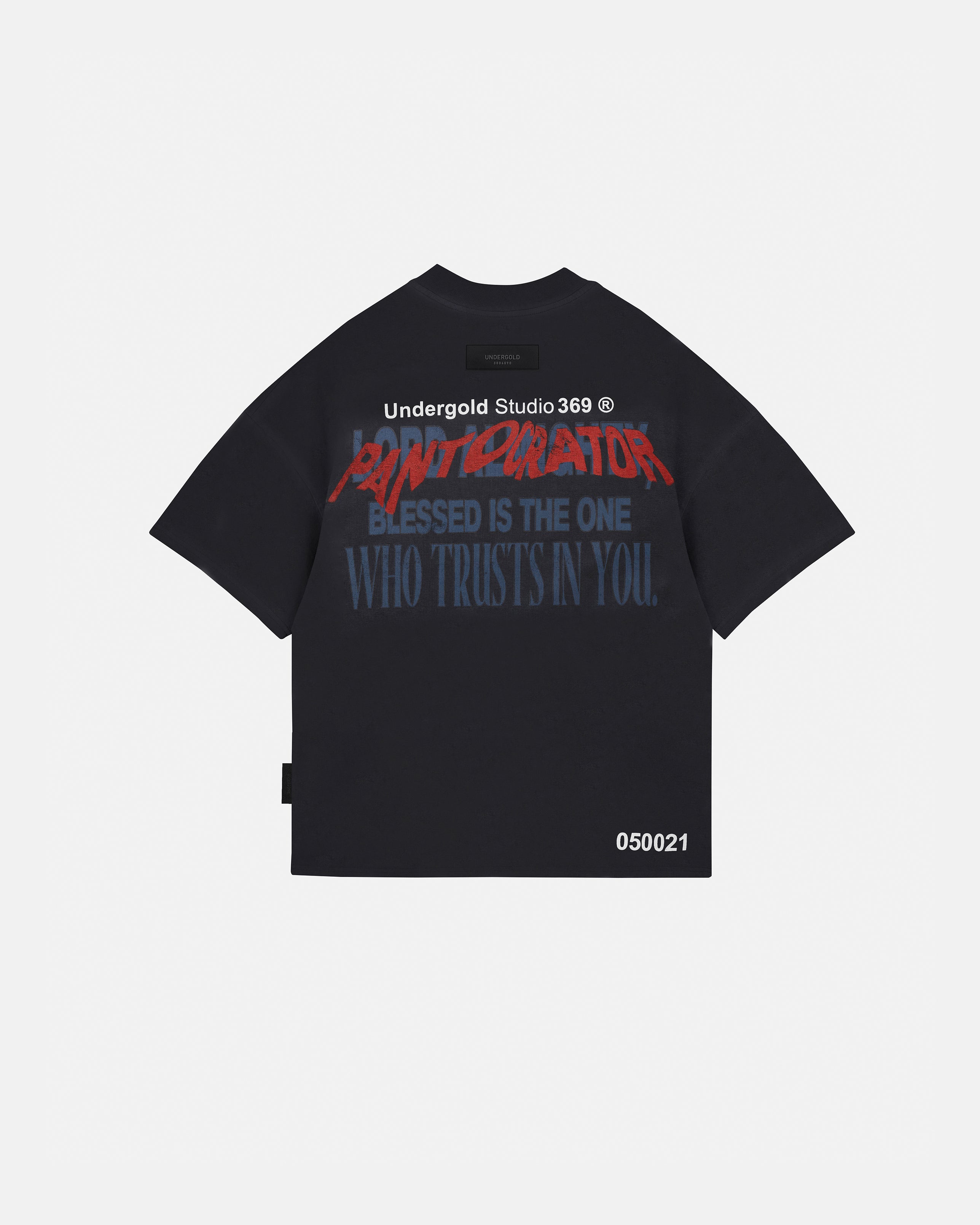 GRATIA PLENA PANTOCRATOR BOXY FIT TSHIRT VINTAGE BLACK