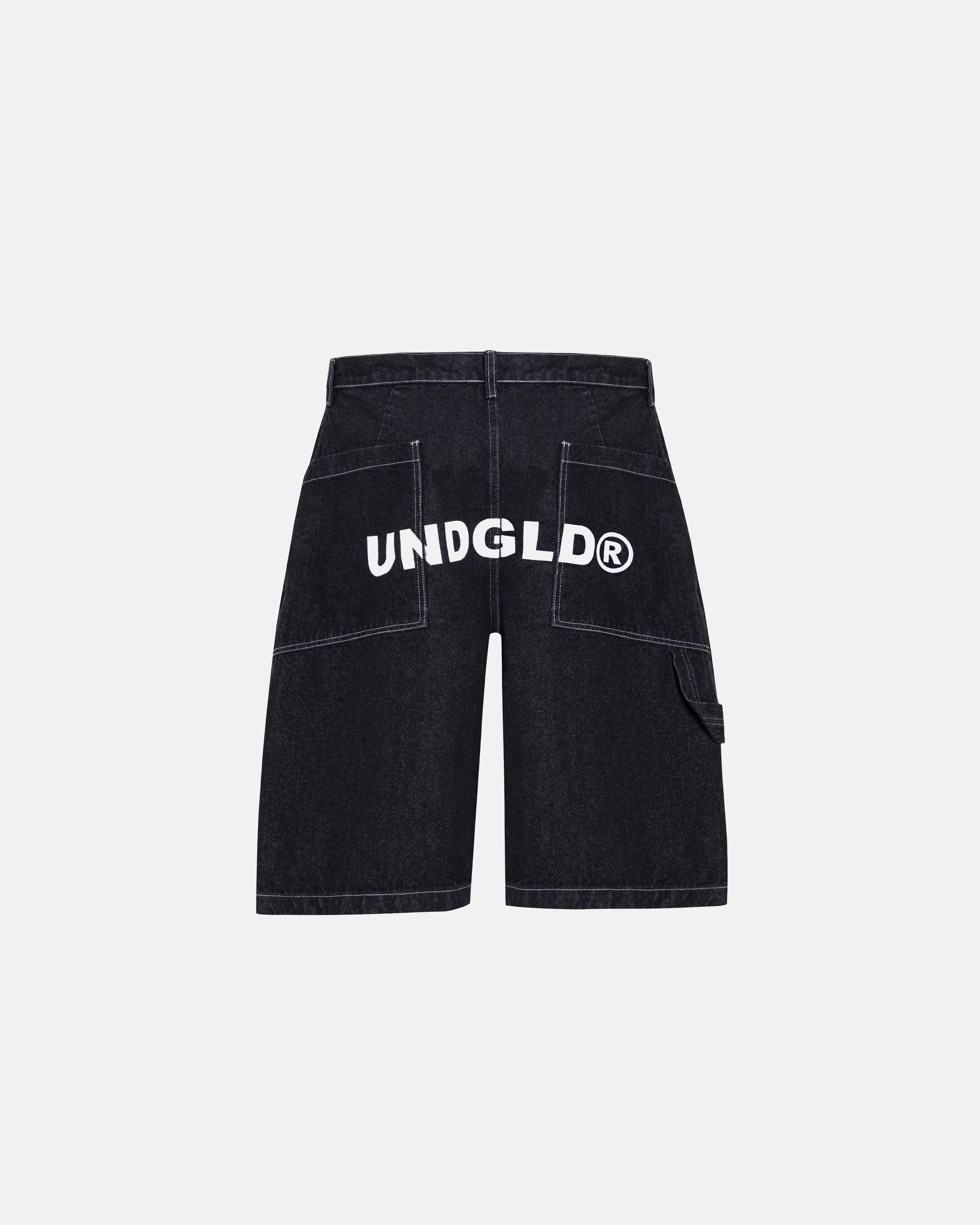 BASICS UNDGLD DENIM SHORT BLACK