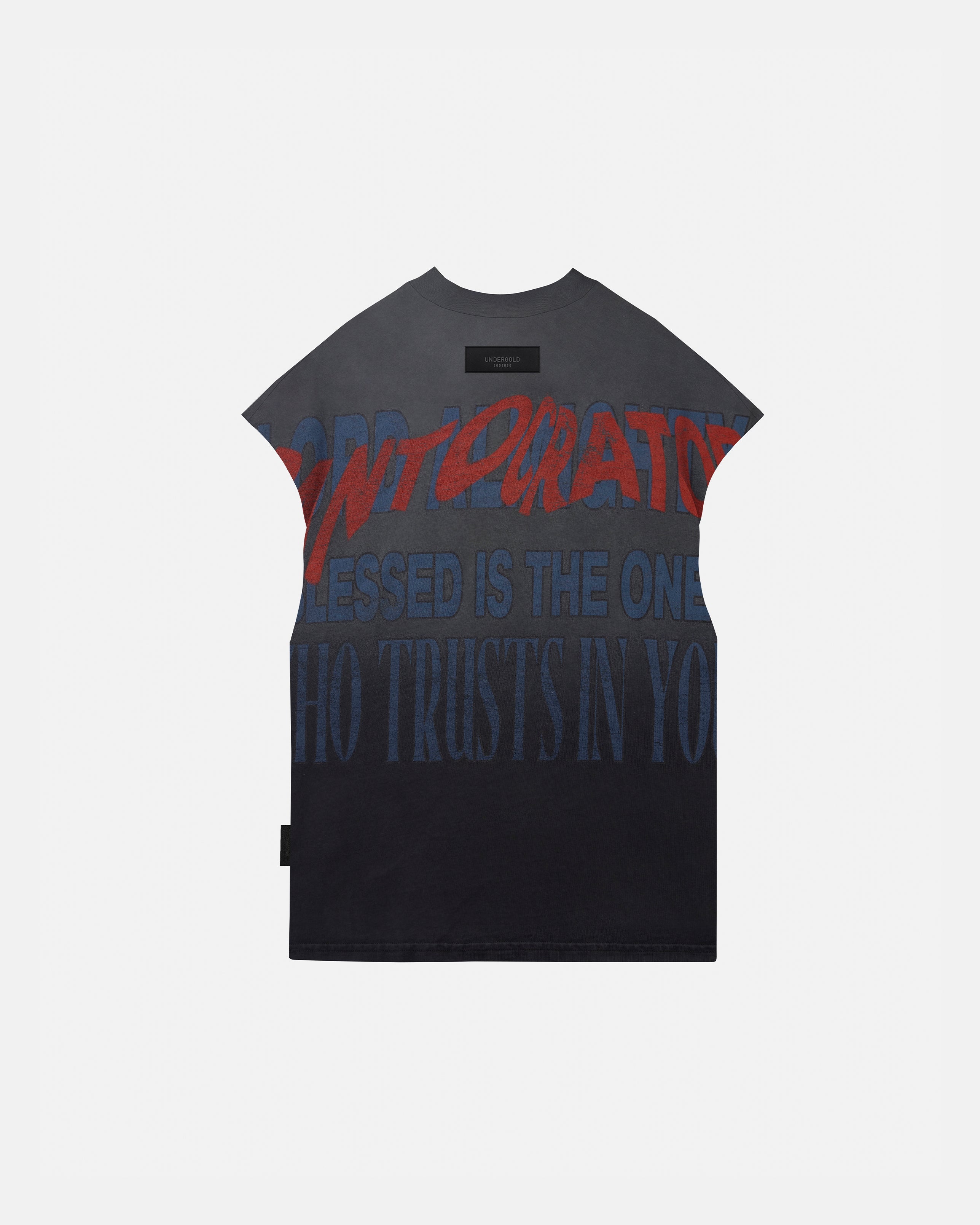 GRATIA PLENA PANTOCRATOR SLEEVELESS TSHIRT FADED BLACK