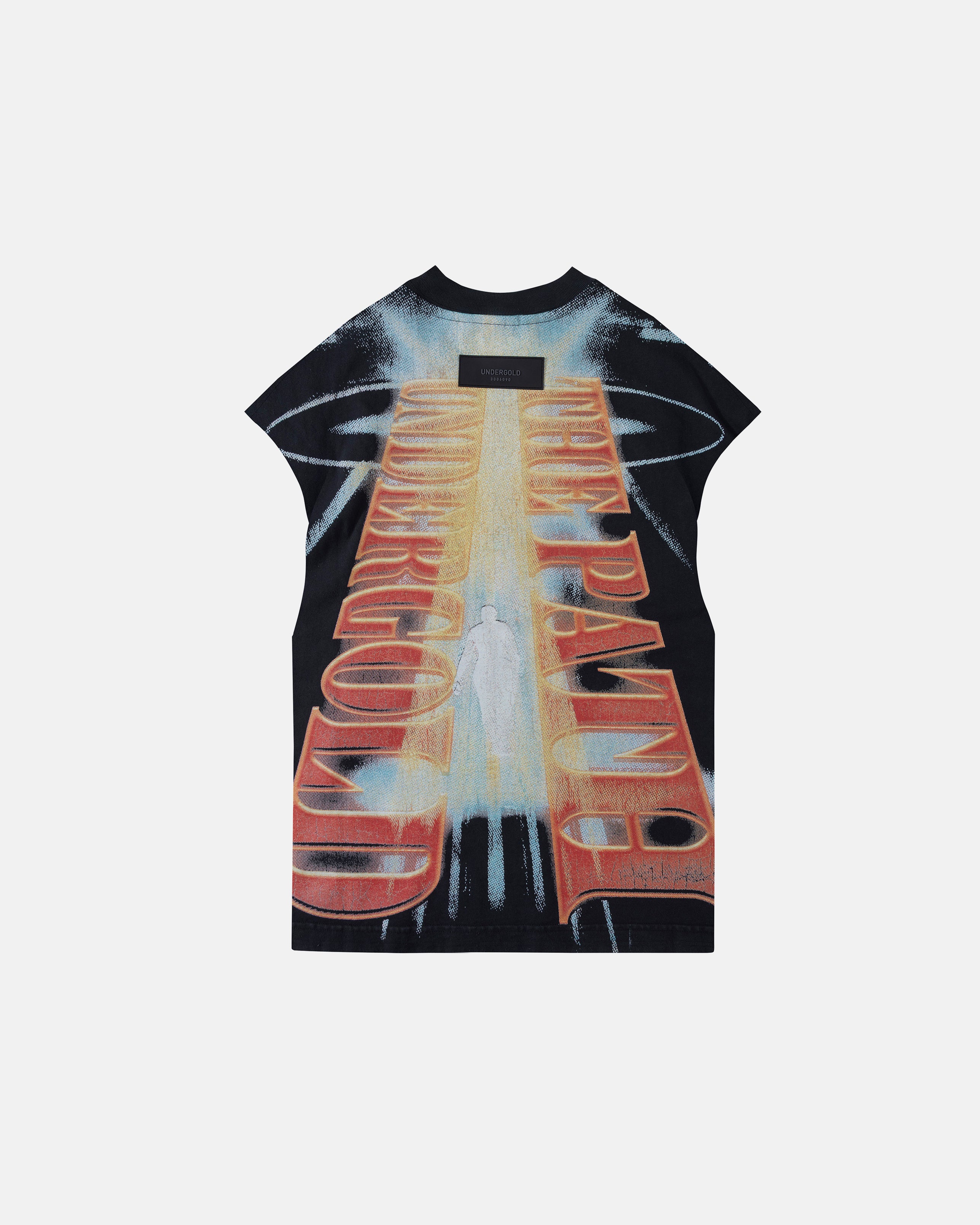 THE PATH PASSAGE SLEEVELESS TSHIRT VINTAGE BLACK
