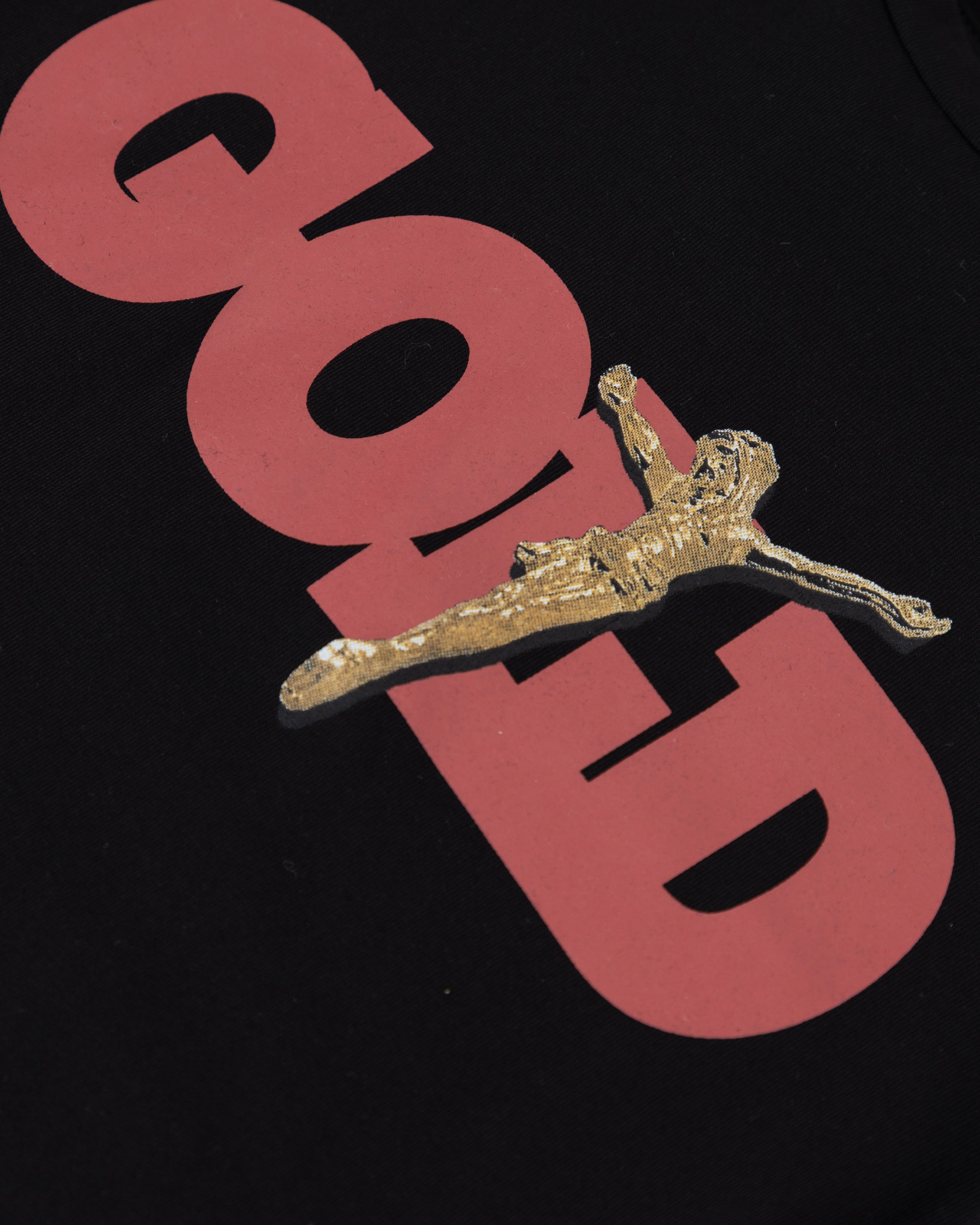THE PATH GOLDEN CHRIST BABY TEE BLACK