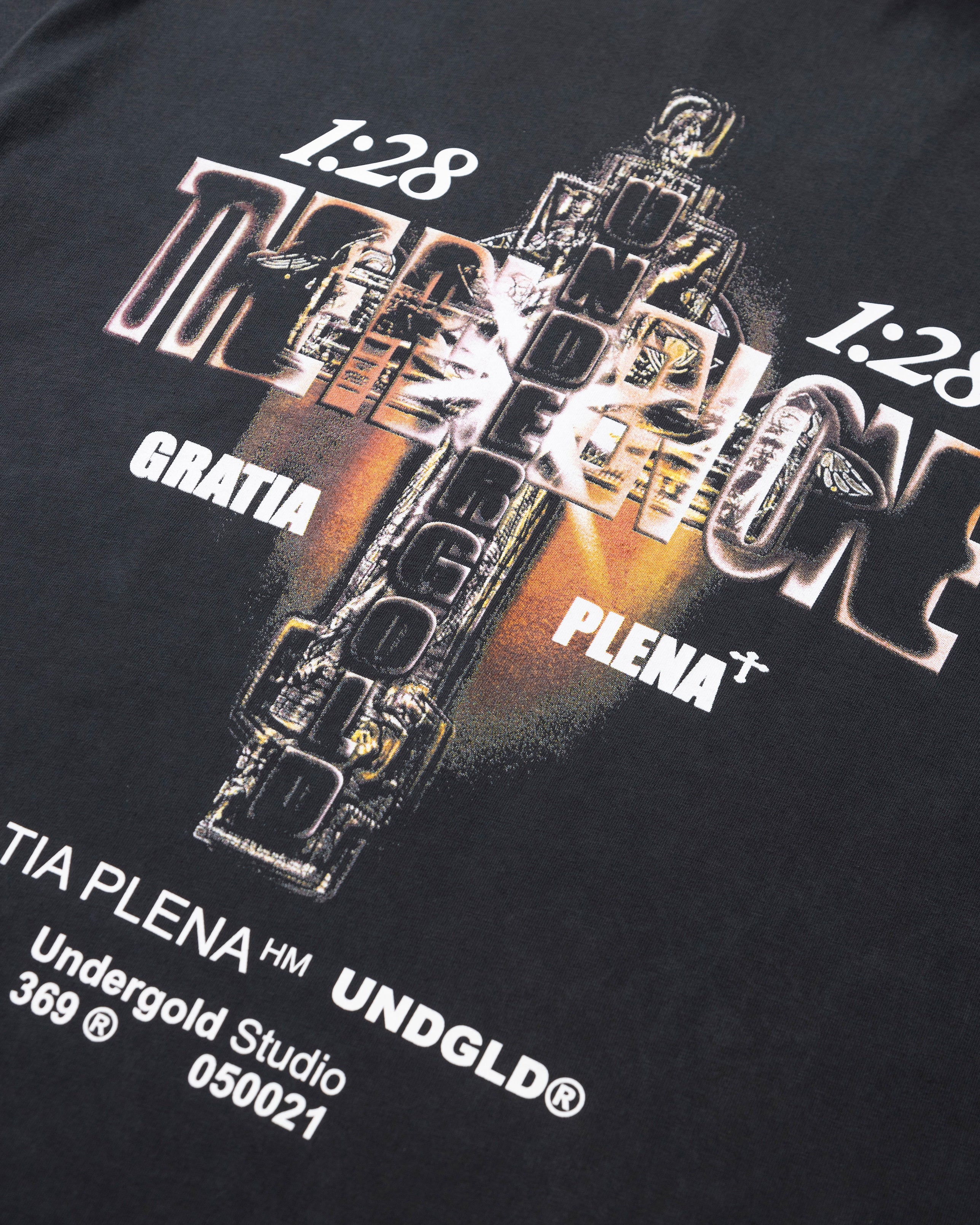 GRATIA PLENA THE RISEN ONE TSHIRT VINTAGE BLACK