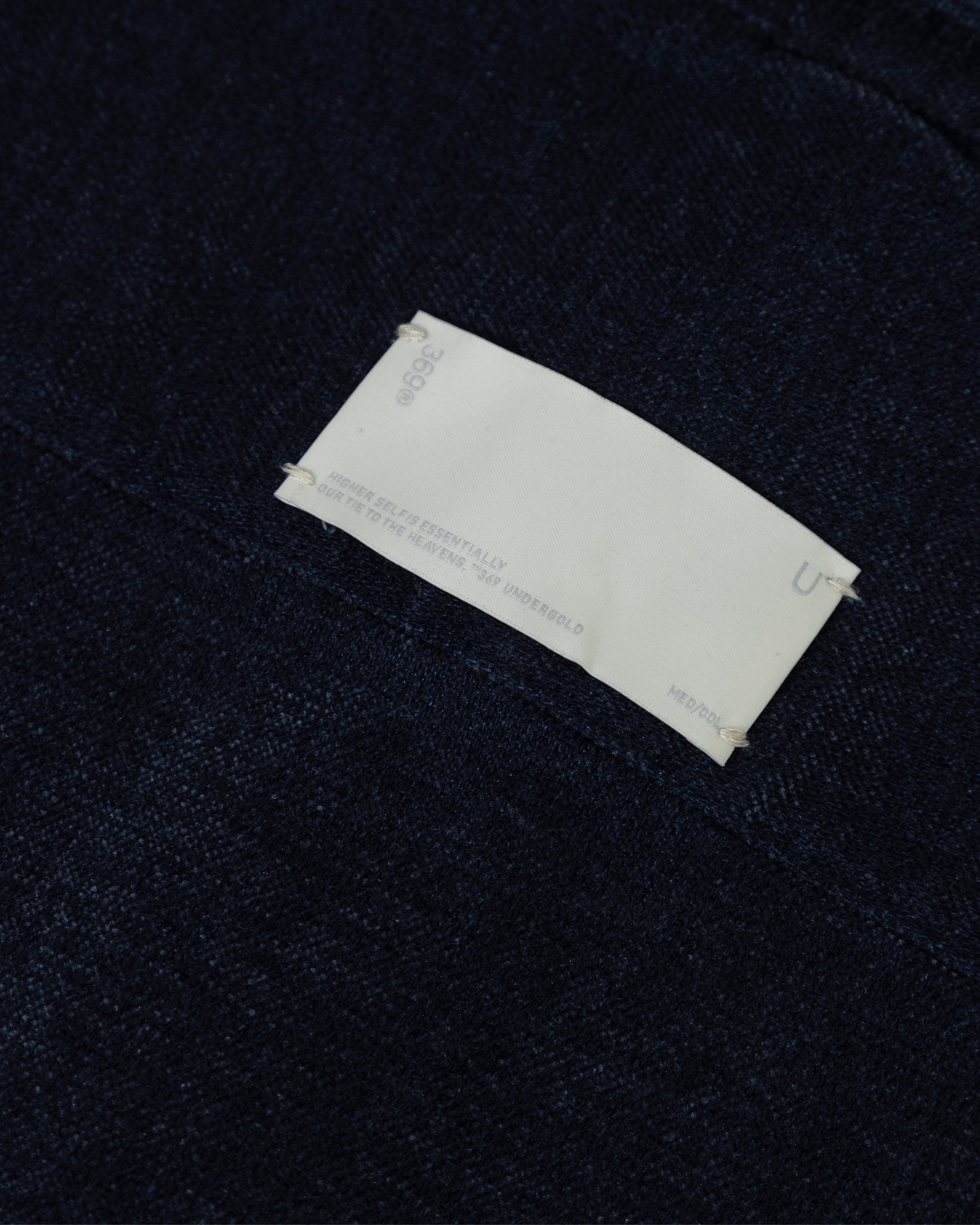 THE PATH MONOGRAM BOXY FIT SHIRT BLUE