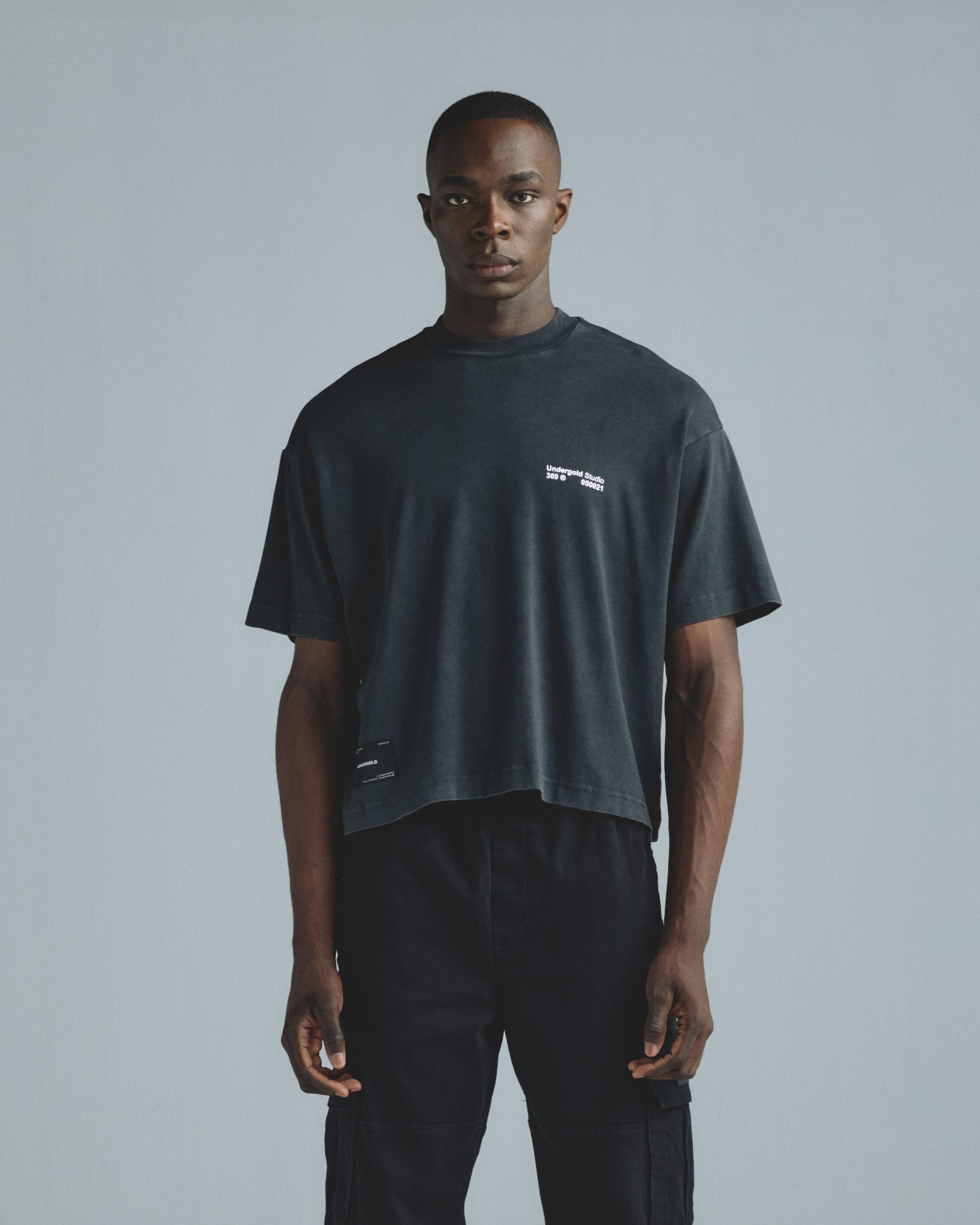 GRATIA PLENA ORA PRO NOBIS BOXY FIT TSHIRT VINTAGE BLACK