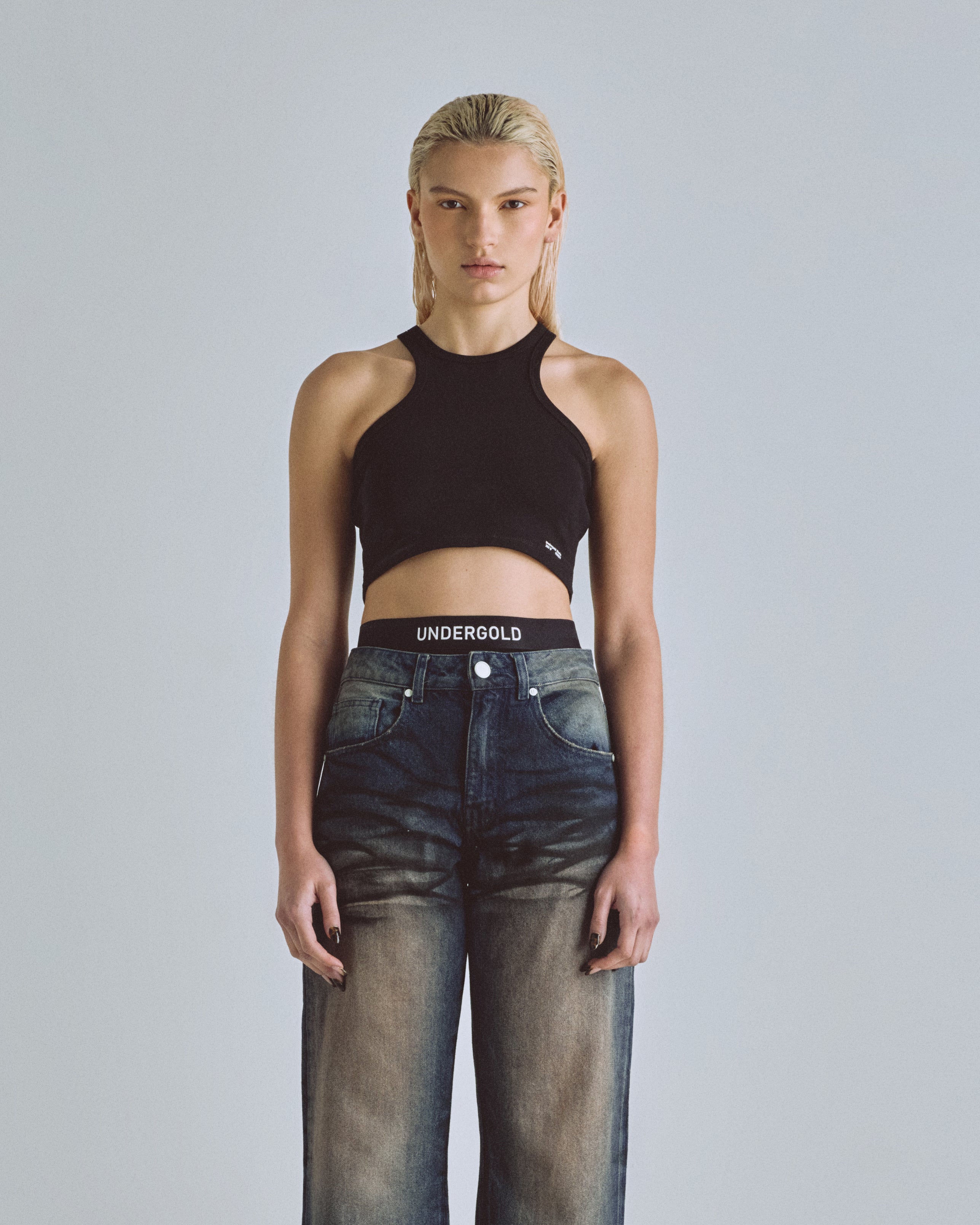 BASICS W UNDERGOLD STUDIO TANK TOP BLACK