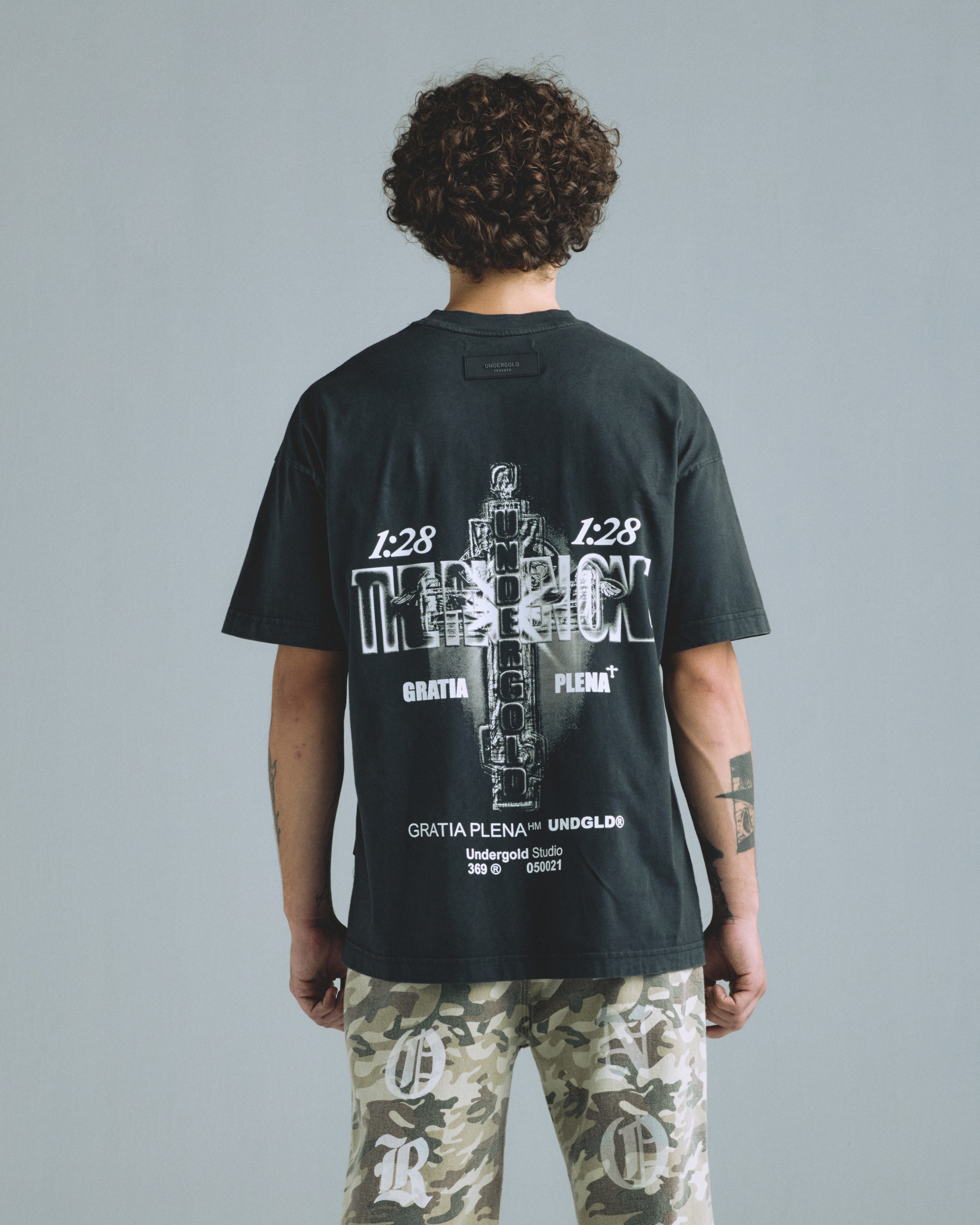 GRATIA PLENA THE RISEN ONE TSHIRT VINTAGE BLACK