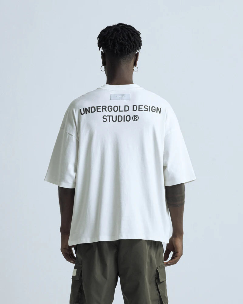 BASICS DESIGN STUDIO BOXY T-SHIRT WHITE