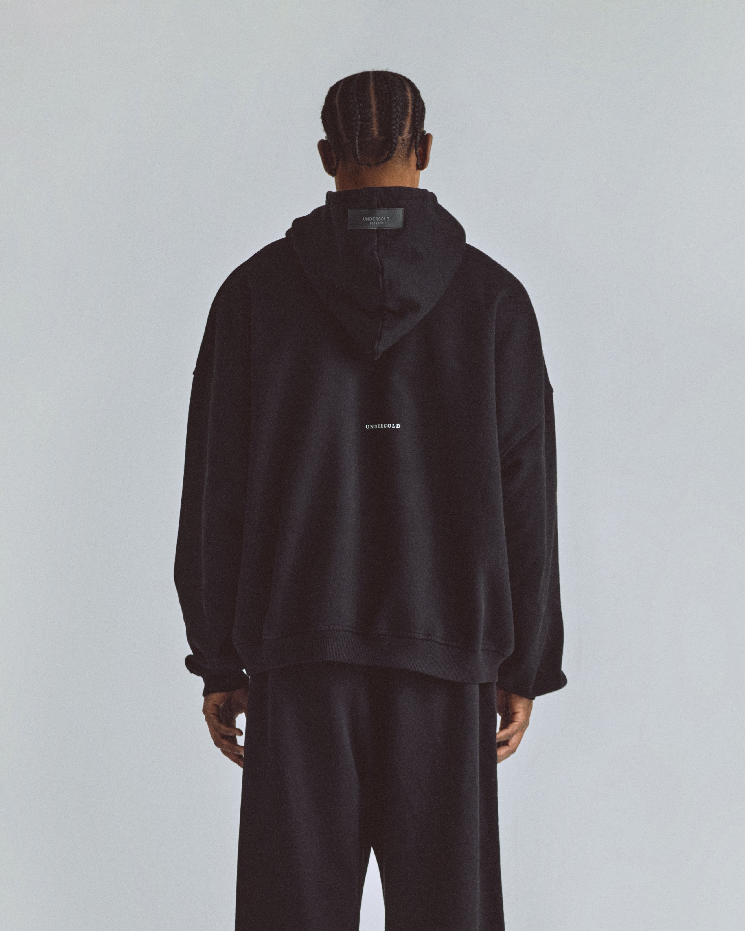THE PATH MONOGRAM HOODIE BLACK