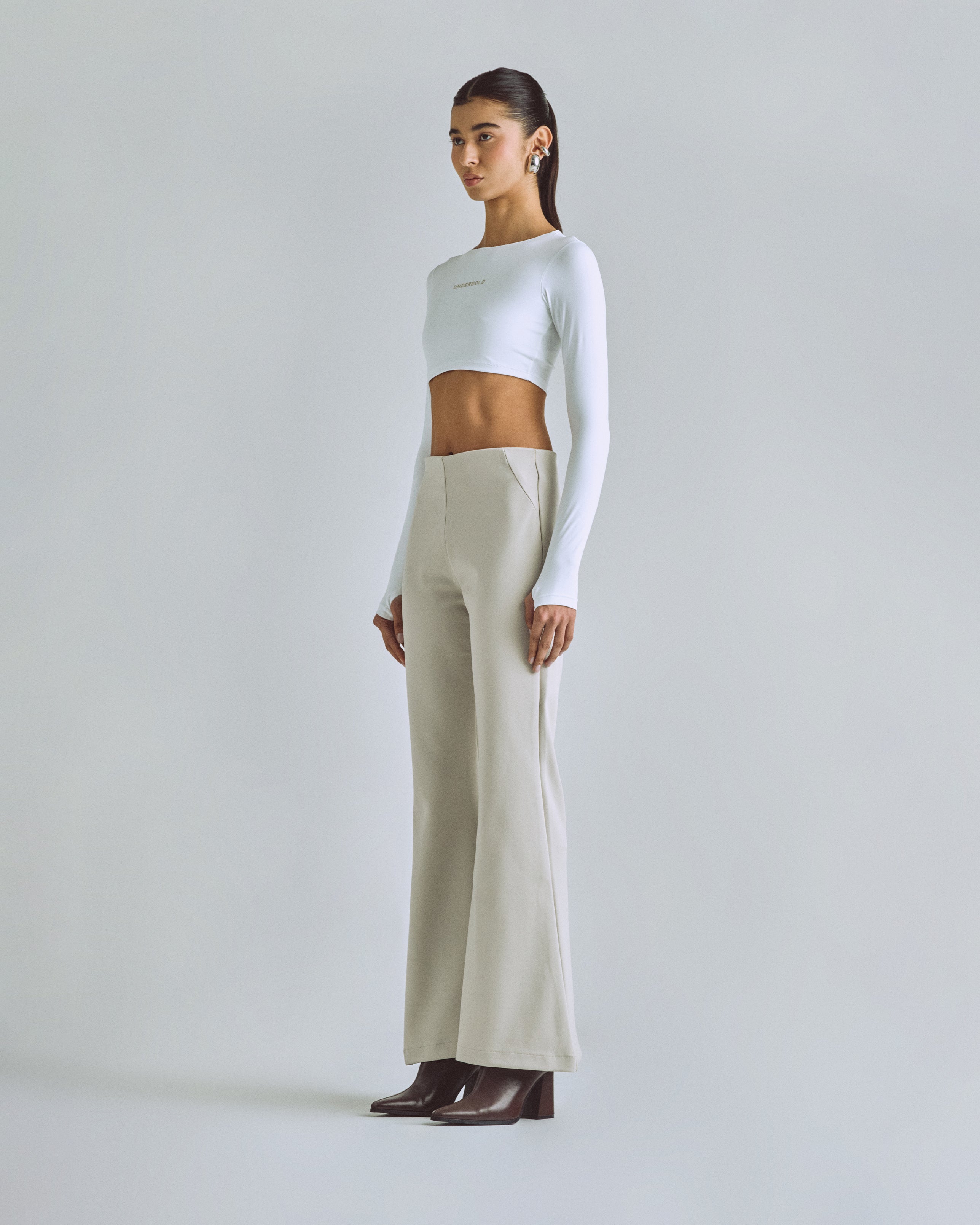 W BASICS LONG SLEEVE WHITE