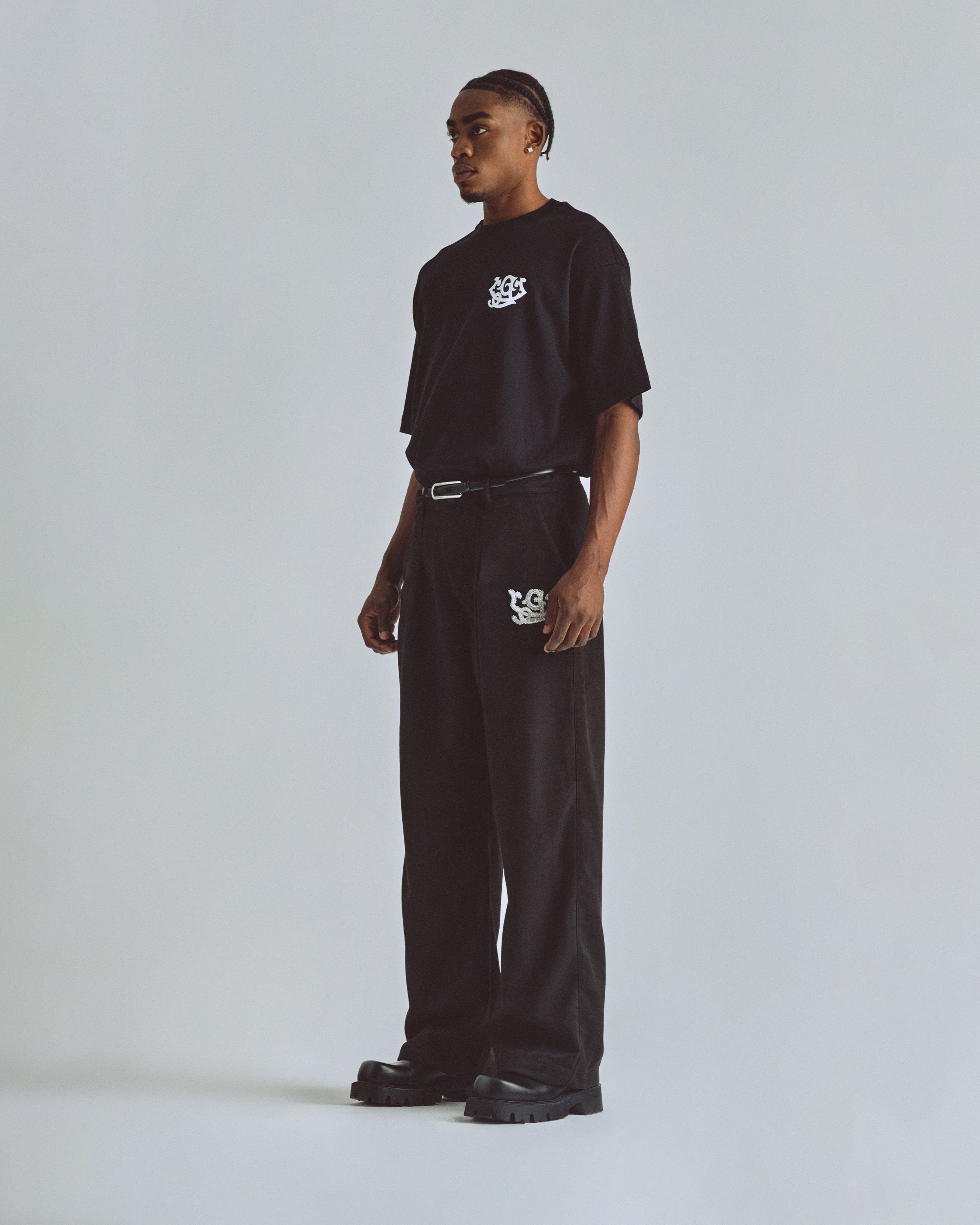 THE PATH MONOGRAM TROUSER BLACK