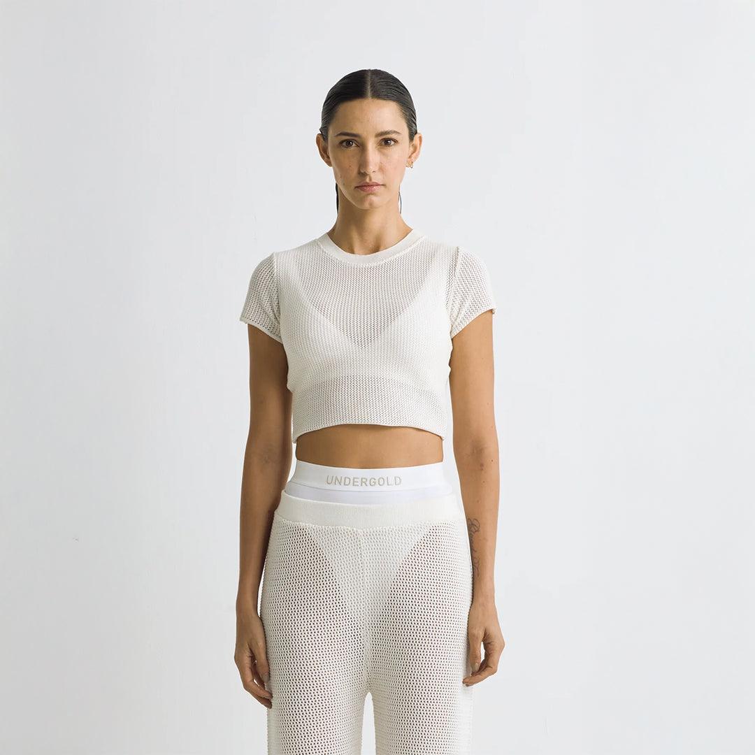 BASICS KNIT BABY TEE CREAM