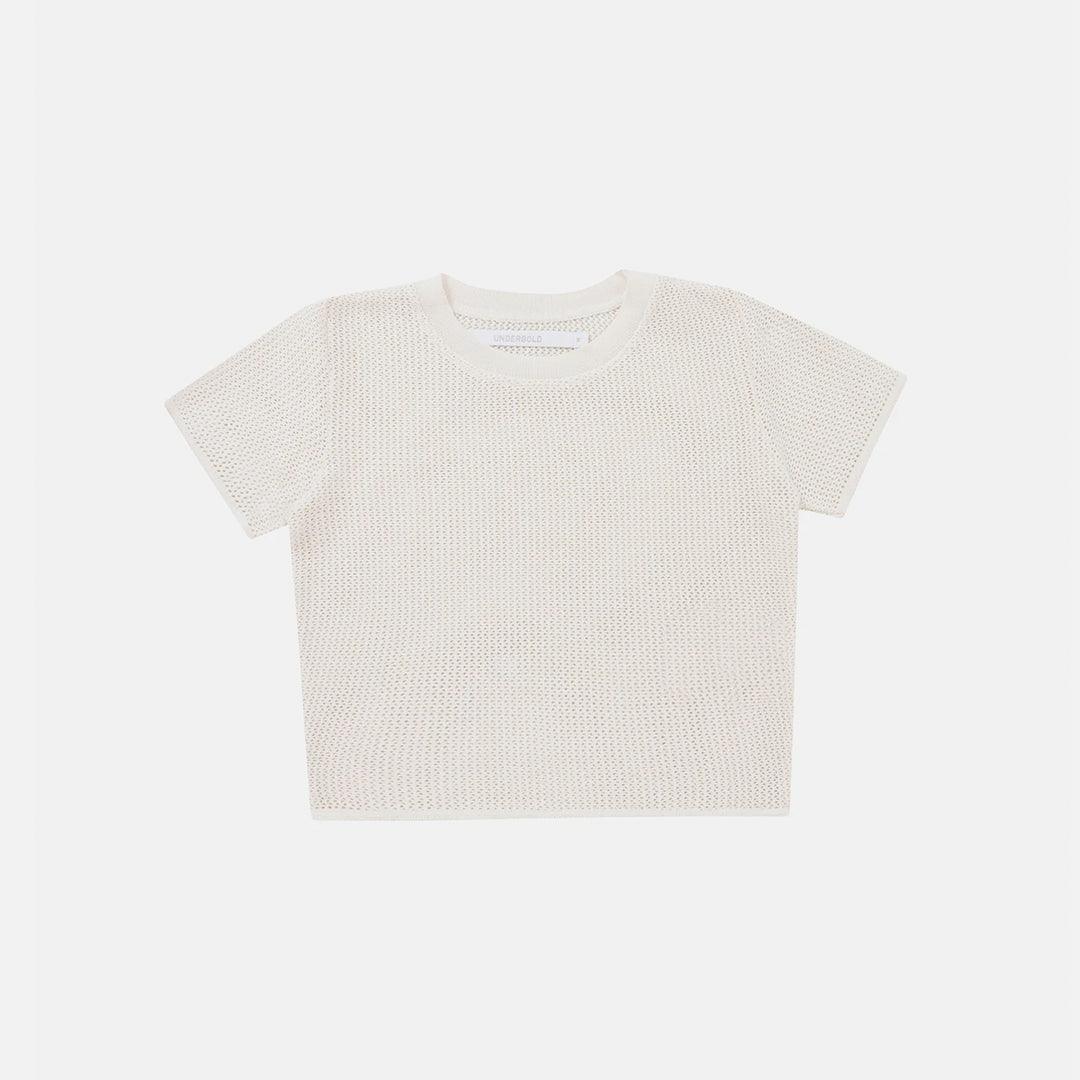 BASICS KNIT BABY TEE CREAM