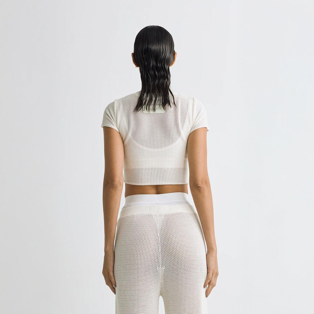 BASICS KNIT BABY TEE CREAM