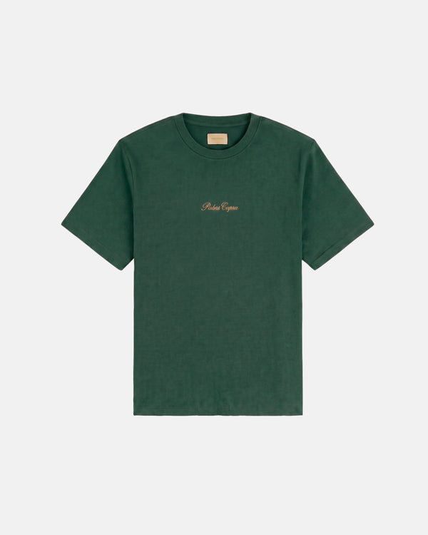 PALMS CAPRA - Palms Embroidered Green Tshirt
