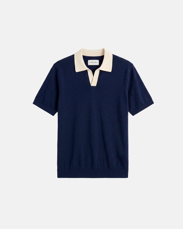 PALMS CAPRA - PC Blue Polo Knit