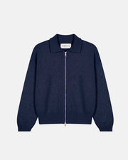 Palms Blue Full Zip Knit