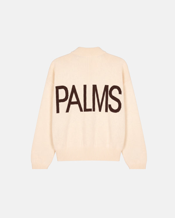 PALMS CAPRA - Palms Ivory Full Zip Knit