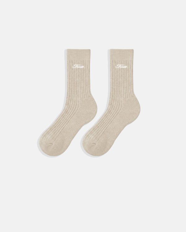 TRUE - Ribbed Socks - Camel