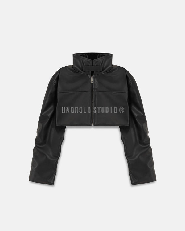 UNDERGOLD - Jacket Spring Worn Logo Cropped - Black