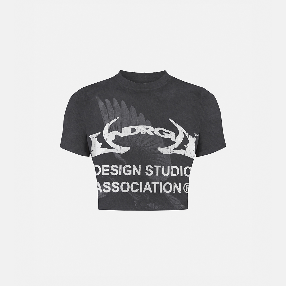 THUNDER RIDER PIGEONS BABY TEE VINTAGE GRAY