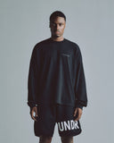 Undergold Tshirt Line Logo Long Sleeve Boxy Fit Black