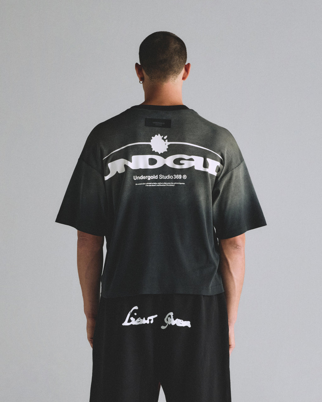 HELIOS DAZZLED BOXY FIT TSHIRT FADED BLACK