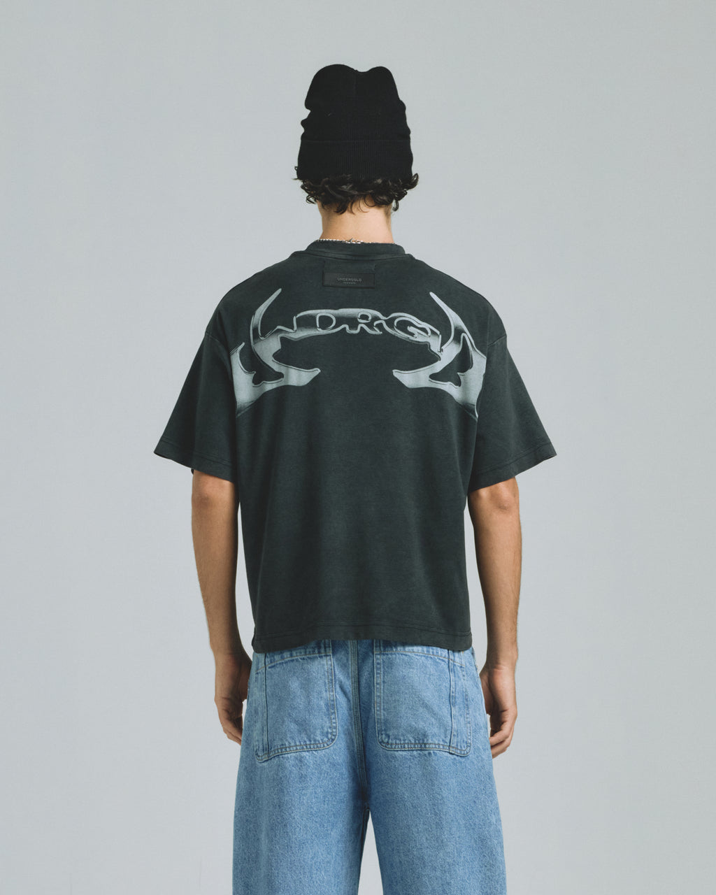 THUNDER RIDER PIGEONS BOXY FIT TSHIRT VINTAGE BLACK