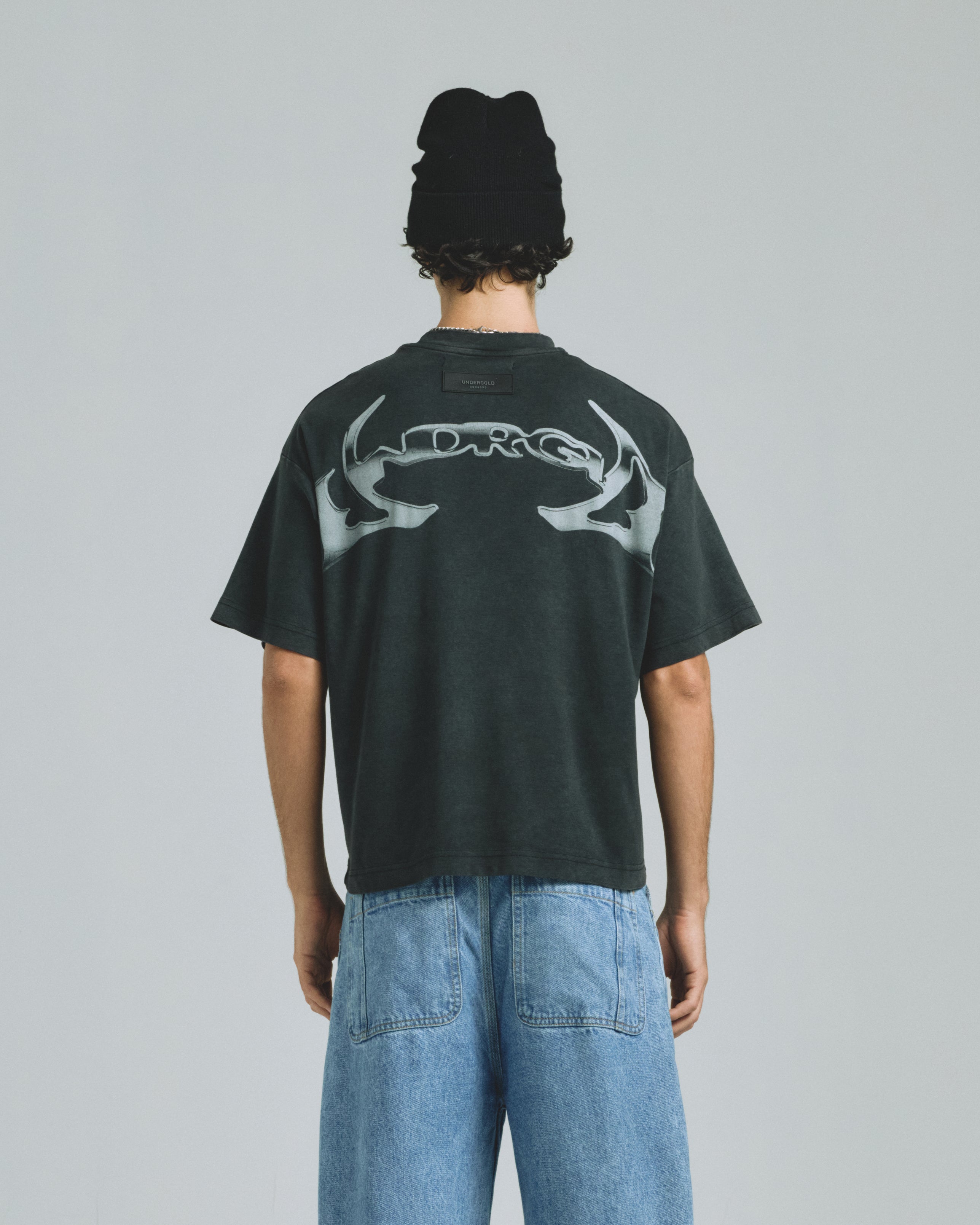 THUNDER RIDER PIGEONS BOXY FIT TSHIRT VINTAGE BLACK