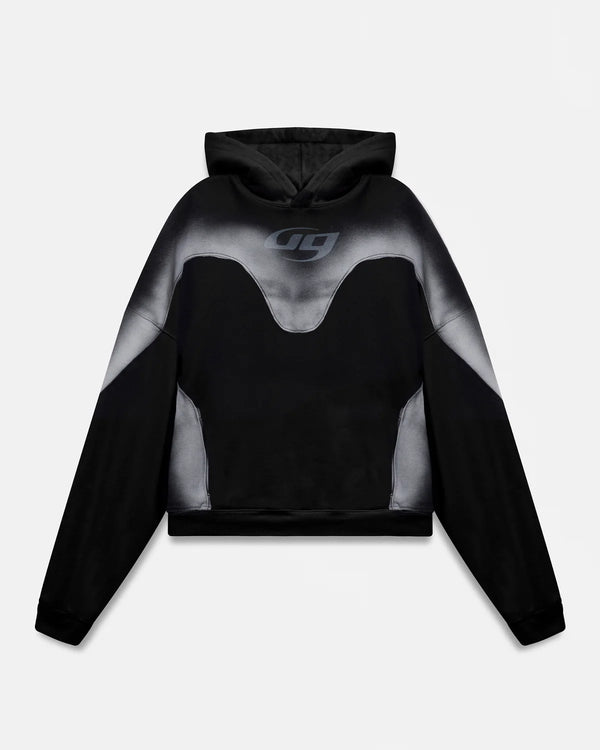 UNDERGOLD - Hoodie Act 1 UG Boxy Fit Sandblast - Black