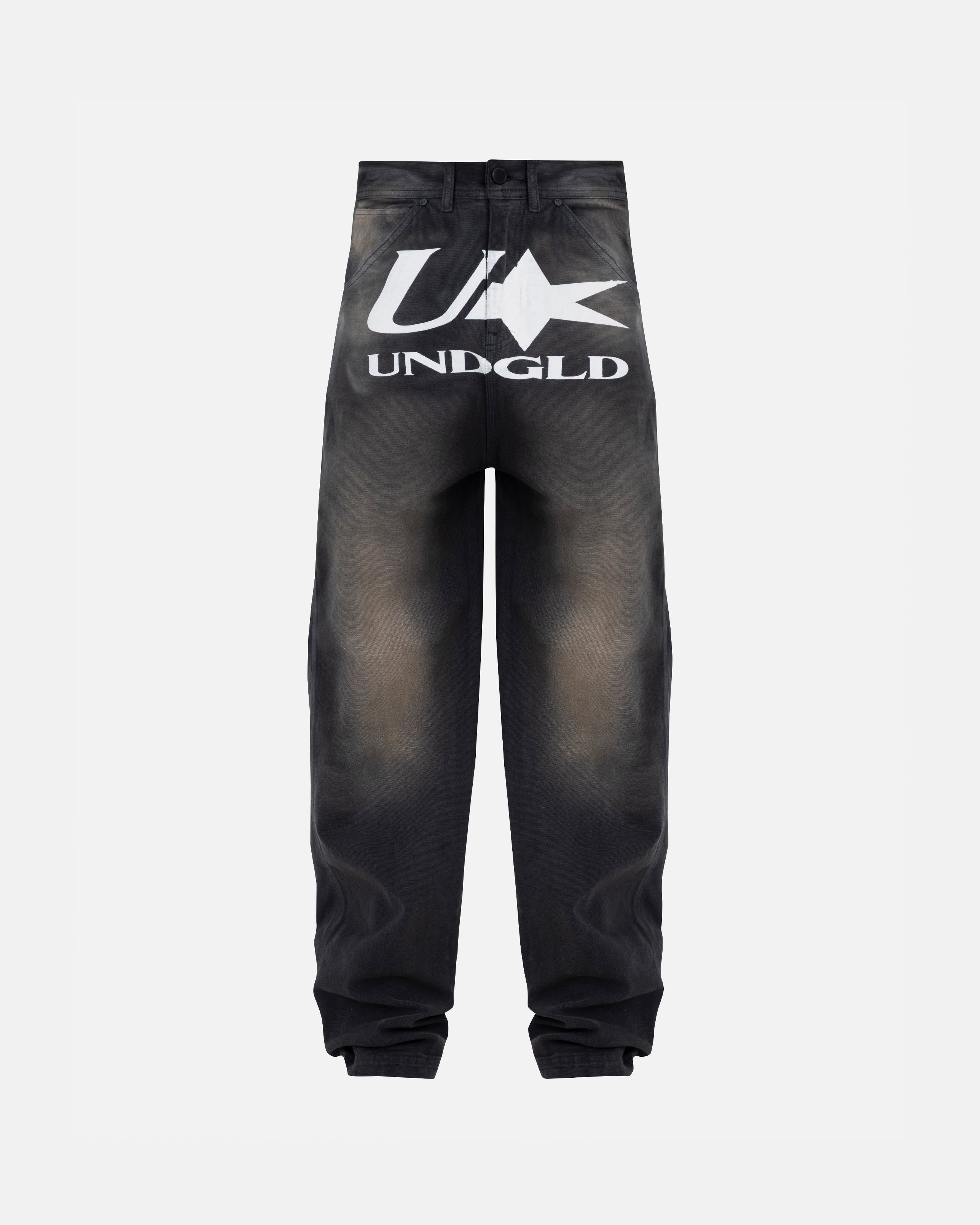 UNDERGOLD AGNUS DEI U STAR WIDE JEAN DIRTY BLACK