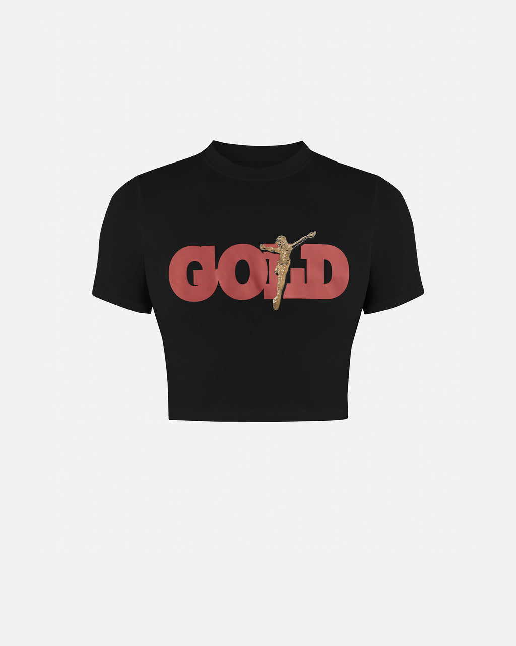 THE PATH GOLDEN CHRIST BABY TEE BLACK