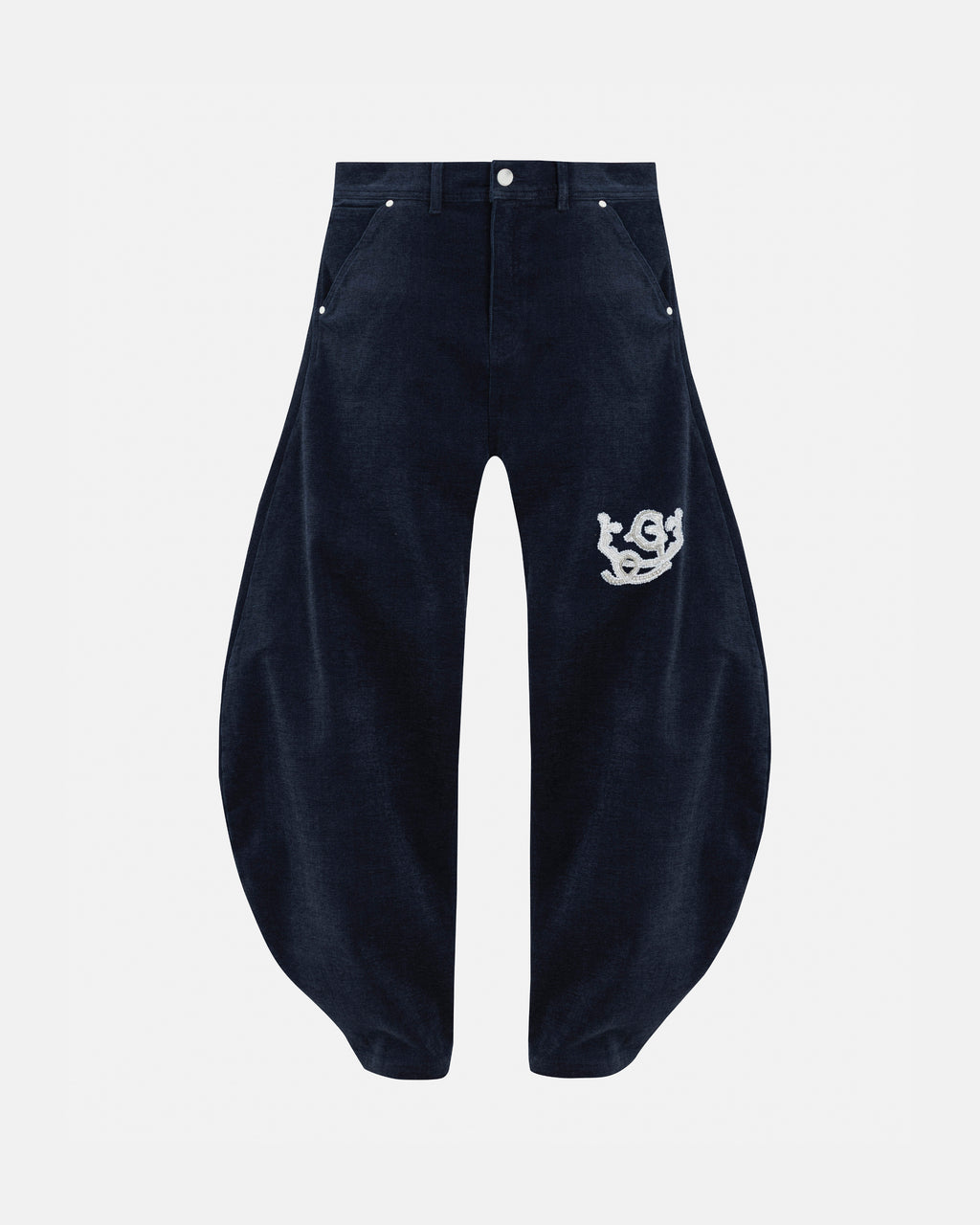 THE PATH MONOGRAM BARREL JEAN BLUE