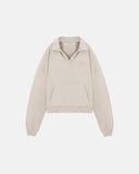 UNDERGOLD BASICS POLO COLLAR BOXY FIT HOODIE – CREAM