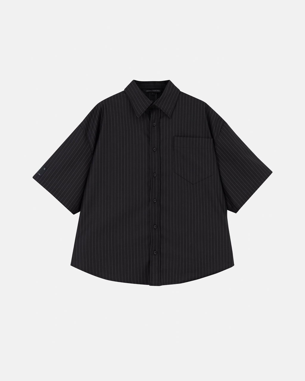 THE PATH MONOGRAM BOXY FIT SHIRT BLACK / CHALK LINE