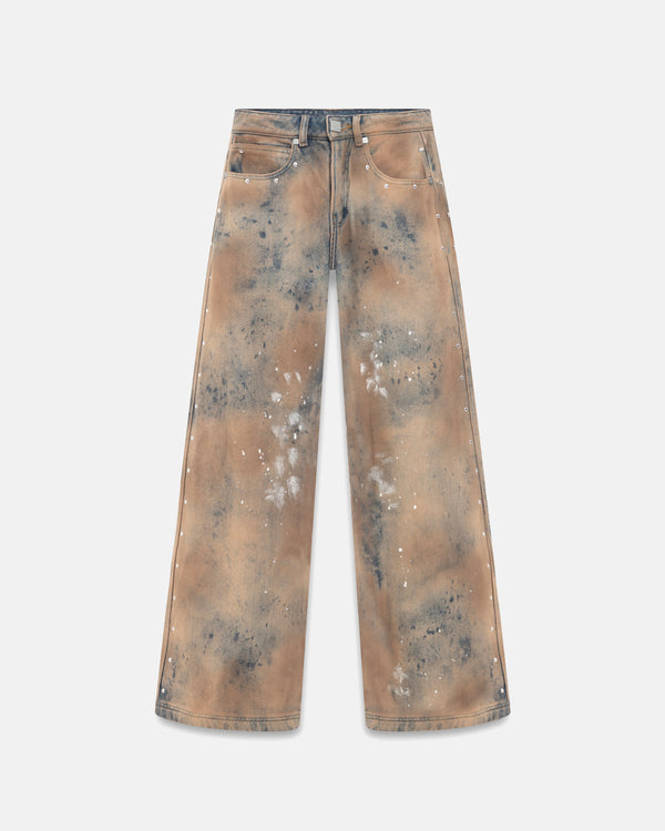 UNDERGOLD - Wide Jeans 94' W Riveted Painted - Gothic Blue