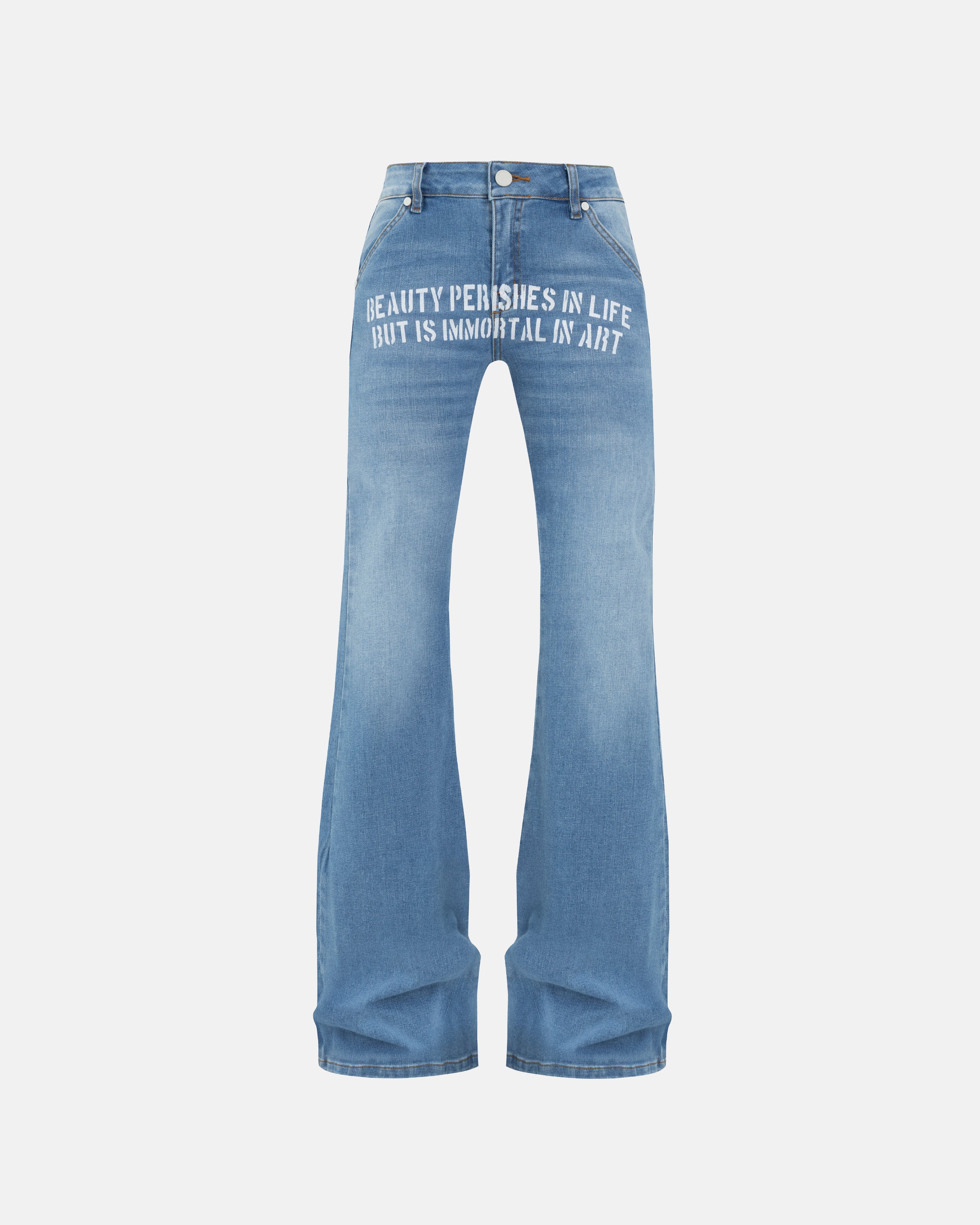 W THE PATH BEAUTY FLARE JEAN BLUE