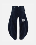 UNDERGOLD THE PATH MONOGRAM BARREL JEAN BLUE