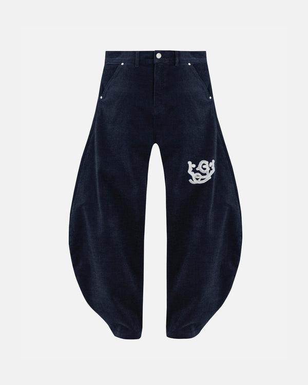 UNDERGOLD - The Path Monogram Barrel Jean - Blue