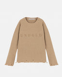 UNDERGOLD BASICS UNDGLD DESTROYED KNIT SWEATER – CREAM