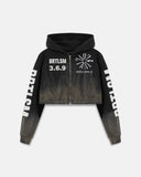 Undergold W Spring Pray 4 Love Zip Up Slim Fit Hoodie Sandblast Gray Flame